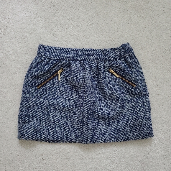 NWT Janie and Jack Girls' Blue Tweed Adjustable Waist Lined Skirt sz4 - Picture 10 of 16